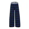 Pantalones Casuales de Pierna Ancha a Cuadros Retro Americano Nuevos Primavera 2026 para Mujer Sueltos Adelgazantes Versátiles Largos Envío Directo de Fábrica