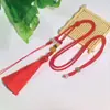 Nuevo Cordón para Colgar Colgante de Cuerda Trenzada Hecho a Mano al por Mayor, Pequeño, Redondo, con Borla, para Bolsita de Incienso, Madera de Águila, Jade, Oro, Cristal