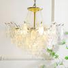 Lustre de Cristal Francês Vidro Italiano Meio Romântico Pérola Lâmpadas de Quarto Luxo Leve Quente Nova Lâmpada para Quarto Principal