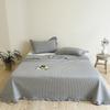 Estilo Casual Funda de Cama de Algodón Doble Cara Super Suave con Encaje de Hongo Juego de Tres o Cuatro Piezas Funda de Edredón de Gasa Arrugada Funda de Almohada Ropa de Cama