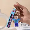 Chaveiro de bloco de construção Minecraft transfronteiriço, pingente de homem bloco, chaveiro de acessório de carro, presente de máquina de pegar pelúcias atacado