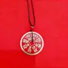 Pingente de Flor de Liga Ornamentos Artesanais Tecido Galvanizado Redondo Acessórios de Metal Estilo Chinês Decoração Pendente Venda por Atacado Decoração de Presente