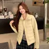 Chaqueta de algodón tejida tipo patchwork para mujer, estilo corto, nueva colección de invierno 2026, abrigo de algodón acolchado ligero y cálido para mujeres petite