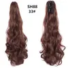 Peluca caliente de comercio exterior para mujer, peluca de cola de caballo, peluca de cabello de fibra química, pelucas, colas de caballo, clip, cola de caballo larga rizada