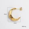Aretes europeos y americanos transfronterizos retro estilo frío irregulares de acero de titanio elegantes que combinan con todo personalidad moda aretes chapados en oro para mujer