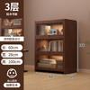 Estantería de piso retro de estilo americano, gabinete pequeño de madera maciza, gabinete de almacenamiento para sala de estar, vitrina de almacenamiento, estante integrado de pared