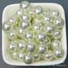 Pérolas de vidro cristal imitação Swarovski com meio furo, contas soltas redondas de alto brilho, acessórios para joias de brinco feitos à mão DIY