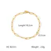 Europa y Estados Unidos Transfronterizo Más Vendido Pulsera Chapada en Oro de 18 Quilates Pulsera de Acero Inoxidable Estilo INS Femenino Cadena de Bolas Cadena Hecha a Mano Joyería