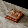 Caja de plástico para almacenar frutos secos, charola casera dividida para snacks, salón de belleza, bar, caja comercial para snacks y dulces para presentación