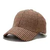 Nueva Gorra de Béisbol de Espiga para Exportación de Primavera y Otoño para Hombres y Mujeres, Sombrero de Sol de Moda de Gama Alta, Gorra de Béisbol a Cuadros Casual