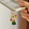 Cadena para Teléfono Móvil de Mezclilla Arcoíris Hecha a Mano hellokitty Linda Cadena con Colgante de Grano Colgante Lindo Colgante