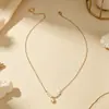 Collar con Colgante de Perla en Forma de V Estilo Europeo y Americano, Cadena Fina Versátil de Moda para Clavícula para Mujeres, Gargantilla de Perlas de Imitación de Lujo Ligero