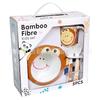 Amazon fibra de bambu infantil louça macaco arroz tigela colher garfo bebê prato dividido conjunto maternal e infantil presentes atacado