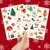 Amazon Transfronterizo Nuevo Navidad Niños Pegatina de Tatuaje Bronceada Dibujos Animados Copo de Nieve Papá Noel Pegatina de Tatuaje Metálica