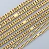 Collar de cadena cubana pulida con cierre de pinza, marca moderna, múltiples especificaciones, de acero inoxidable, para hombres y mujeres, accesorio versátil para el día a día, en stock