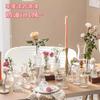 Set Minimalista Popular de Amazon, Jarrón Estilo Ins para Arreglo Floral, Sensación de Alta Gama, Decoración de Jarrón de Vidrio de Lujo Ligero