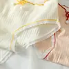 Pantalitas de algodón puro para mujer, entrepierna 100% algodón, calzones sin costuras de cintura media, shorts tipo triángulo estilo chica linda japonesa, transpirables y finos