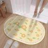 Alfombrilla de suelo absorbente de pelo antideslizante con drenaje para puerta de baño, inodoro, alfombrilla para puerta de inodoro, fácil de limpiar, alfombrilla para puerta de baño