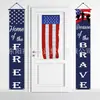 Letrero de Puerta para Veteranos con Bandera Americana Decoración Patriótica en Memoria de los Héroes Caídos Banner del Día de la Independencia Día de los Veteranos