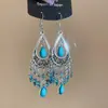 Brincos Pingente Gota d'Água com Franja Prata Agulha Estilo Coreano Pequenos Frescos Moda Versátil Brincos Exquisitos de Nicho para Mulheres