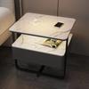 Mesa de Cabeceira de Ferro com Carregamento Sem Fio, Armário de Armazenamento Simples e Moderno, Uso Doméstico no Quarto, Luxo Leve, Armazenamento de Armário de Cabeceira de Alta Qualidade