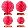 Coluna de Bolas de Favo de Mel Decoração de Casamento Bola de Flor de Papel Bola para Decoração de Aniversário de Um Ano Adereços para Fotos da Noiva Bola de Flor para Quarto de Casamento
