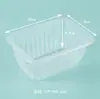 Caja Rectangular Desechable de PP Grueso con Cierre para Comida para Llevar Comida Rápida Caja Fresca Se Puede Formular Vajilla Comida Disponible