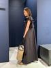 Vestido Vintage de Estilo Japonés con Volantes Fuera del Hombro para Primavera y Verano, Holgado, Adelgazante, Línea A, Vestido Largo para Mujer