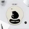 Mouse Pad de Pulso de Gato Fofo Apoio de Mão de Silicone Simples para Escritório Almofada de Pulso Espessa Estéreo 3D Prevenção de Dor na Mão do Mouse