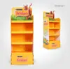 Pet shop gato e cão ração lanche prateleira de papelão pet food promoção piso exportação papel expositor stand