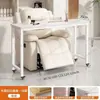 Mesa de Manicure Móvel Estilo Japonês Mesa Sofá de Camada Única com Rodas Mesa Moderna Minimalista Multifuncional Tendência para Salão de Unhas com Rodízios