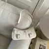 Bolso Cruzado de Hombro Único Estilo Coreano de Moda Versátil para Mujer Diseño de Nicho Color Sólido Bolso de Media Luna Textura Mochila Casual