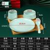Melamina Hot Pot Shop Table Tableware Conjunto de quatro peças Conjunto de louças de restaurante Conjunto de louças comerciais do hotel Conjunto de louças Pratos