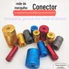 Vara de pesca para copiar rede Cabeça 8mm parafuso boca porca frontal porca DIY copiar rede conector conector acessórios conversão