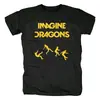 Camiseta de Algodón Vintage Imagine Dragons Estampada Banda de Rock Se