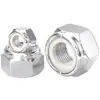 Tuerca hexagonal de aluminio 6061 con inserto de nylon, autoblocante, anti-aflojamiento, anti-desprendimiento, antideslizante M3/M4/M5/M6