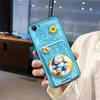 Adecuado para funda de teléfono móvil Vivo, Ranura para tarjetas divertida, Soporte de fotos de silicona, Soporte de tarjetas de mascota lindo, A prueba de polvo para pareja digital hombre y mujer