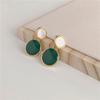 Brincos de concha natural com agulha de prata S925, brincos pendentes com esmalte, temperamento feminino, Coreia do Sul, brincos pendentes elegantes