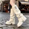 Botas Altas Negras de Pierna Delgada para Mujer 2026 Otoño Nuevo Suela Gruesa Alargadoras Botas Largas Chica Atrevida Botas Altas de Montar