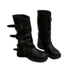 Botas largas de mujer estilo británico con suela gruesa, nuevas botas Melard apiladas de tubo alto ajustadas para el verano 2026, botas de montar para pierna de pantalón