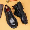 Exclusivo VipSapatos de Couro Tamanho Grande Masculino 2026 Novo Modelo Couro Genuíno Solado Grosso Aumento de Altura Casual de Negócios Sapatos Oxford Britânicos