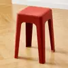Banqueta Macia de Plástico Espessado, Banco Empilhável Resistente e Durável, Banqueta Simples Antiderrapante para Sala de Estar e Mesa de Jantar