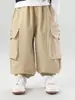 Otoño 2026 Nuevo Estilo Japonés Holgados Pantalones Cargo con Bolsillos Grandes para Niños Pantalones Casuales Elegantes para Niños de Primavera y Otoño
