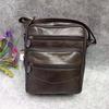 Bolsa Masculina de Negócios 2019 Nova Bolsa de Ombro Couro Puro Transversal Couro de Vaca Mochila Pequena Mini Bolsa Casual