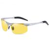 Gafas de sol polarizadas para hombre, de metal, con montura media, para conducir, deportes al aire libre, ciclismo, conducción, de aluminio y magnesio, 8177