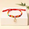 2026 Ano do Cavalo Festival do Barco-Dragão Novo Corda Colorida Rosto Sorridente Zongzi Pulseira Tecendo para Adultos e Crianças Atacado