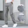 Calça Casual Bonita Calça Masculina Primavera e Outono Calça Masculina Reta Algodão Stretch Calça Masculina Solta Calça de Primavera