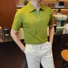 Tiktok Dropshipping Masculino Novo Estilo Verão Poliéster-Algodão Elastano Camisa Polo Casual Manga Curta Meio Zíper Respirável Camiseta