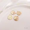Colgantes de Collares al por Mayor, Cobre Fundido Chapado en Oro de 14K que Conserva el Color, Colgante de Moneda con Cabeza de Reina, Joyería para Collares DIY, Colgantes Pequeños