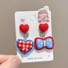 Brincos de Clipe para Crianças Sem Furos, Pulseiras e Colares para Meninas, Brincos para Bebês e Menininhas, Joias Amigas da Orelha com Desenhos